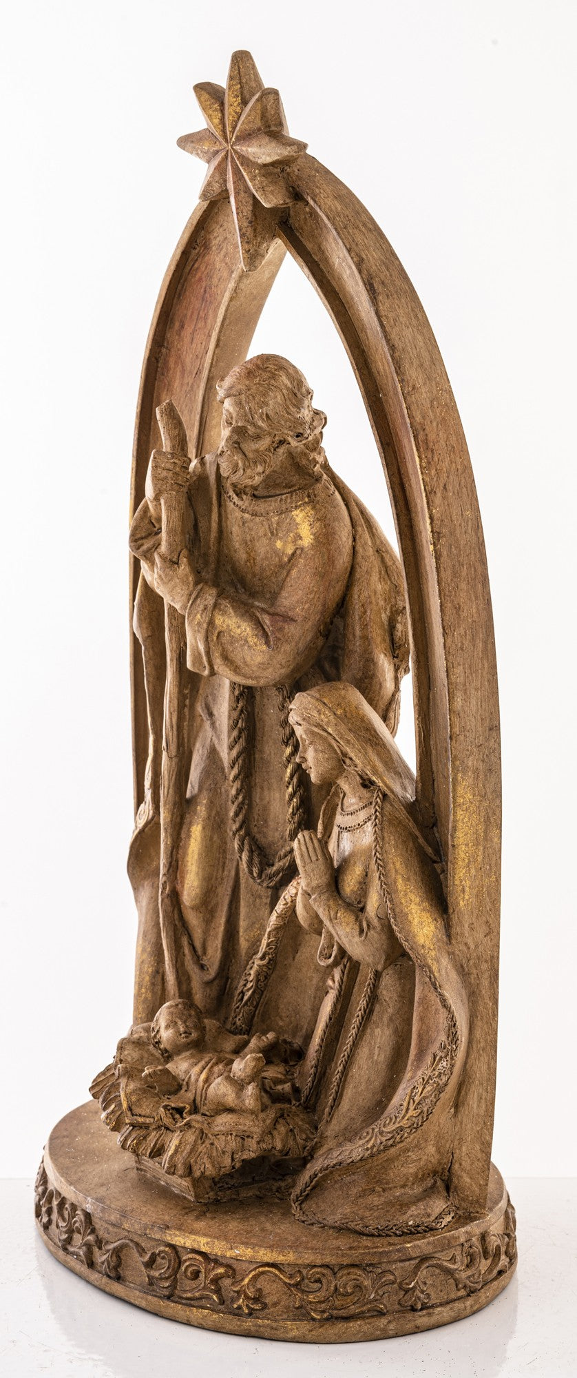 Szopka Bożonarodzeniowa z Gwiazdą – brązowa, 35 cm