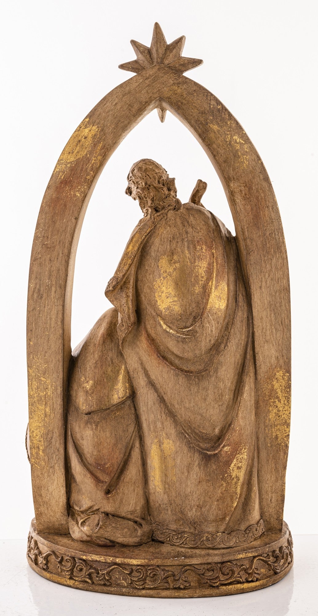 Szopka Bożonarodzeniowa z Gwiazdą – brązowa, 35 cm