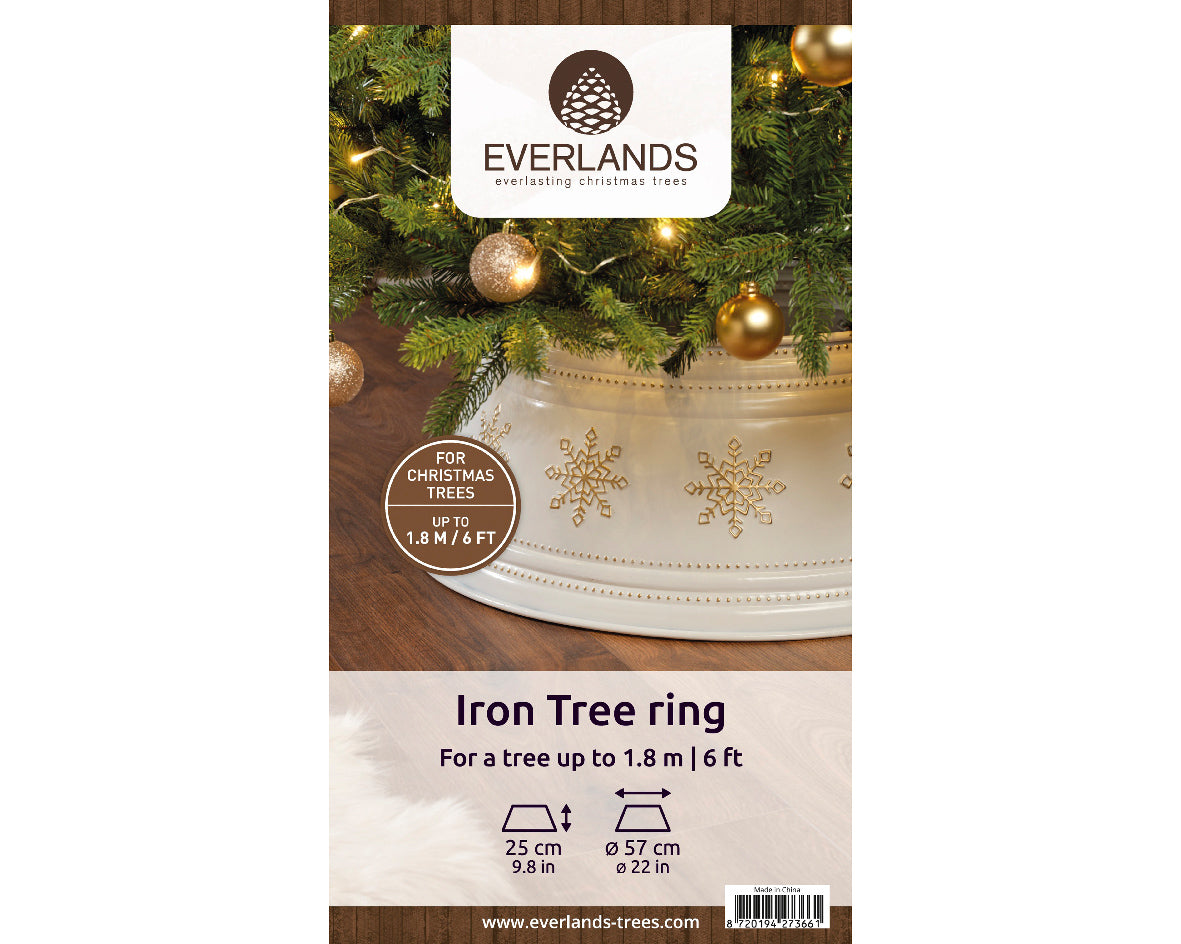 Osłona na stojak choinki „Biało-Złota” – 57 cm