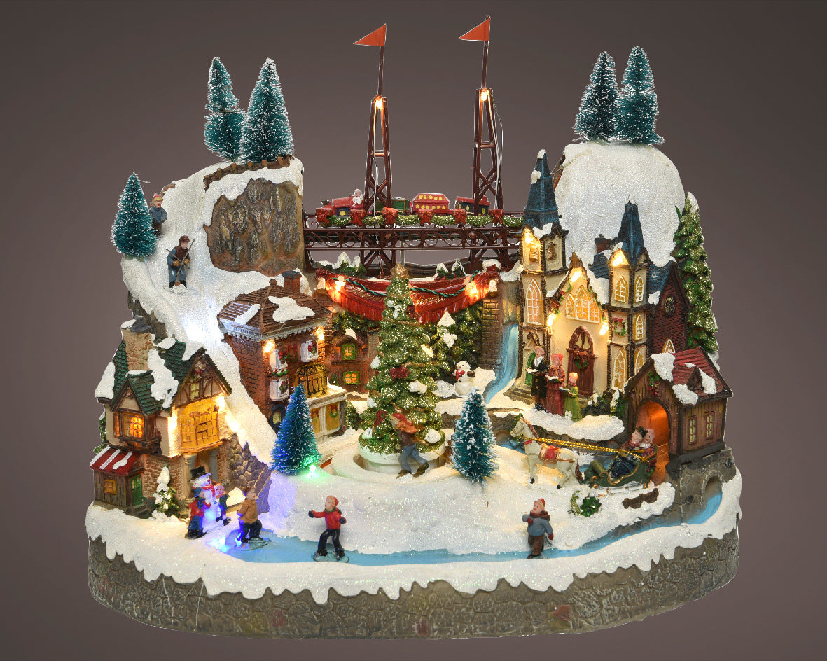 Pozytywka LED górska wioska XXL