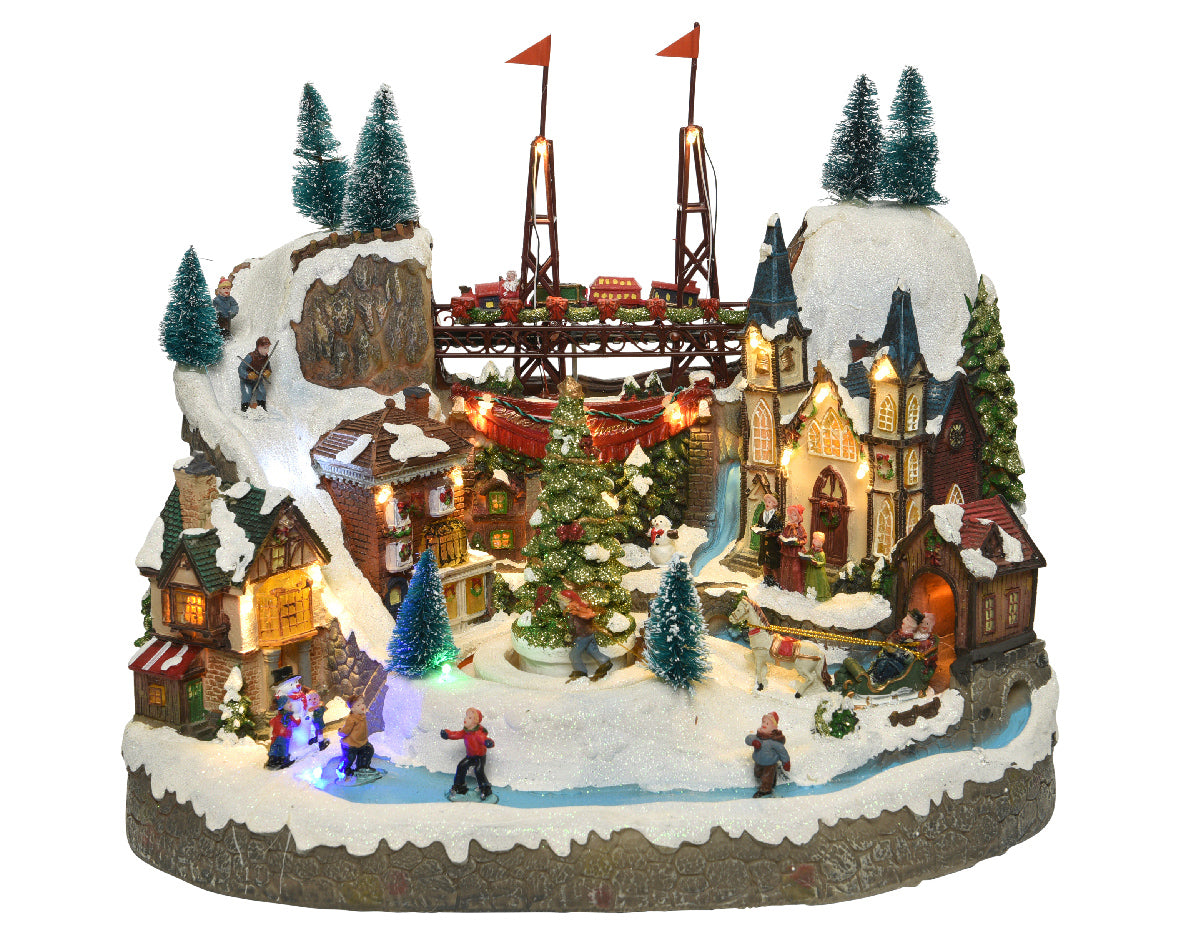 Pozytywka LED górska wioska XXL