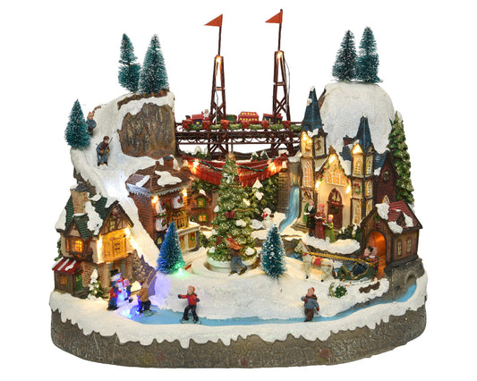 Pozytywka LED górska wioska XXL