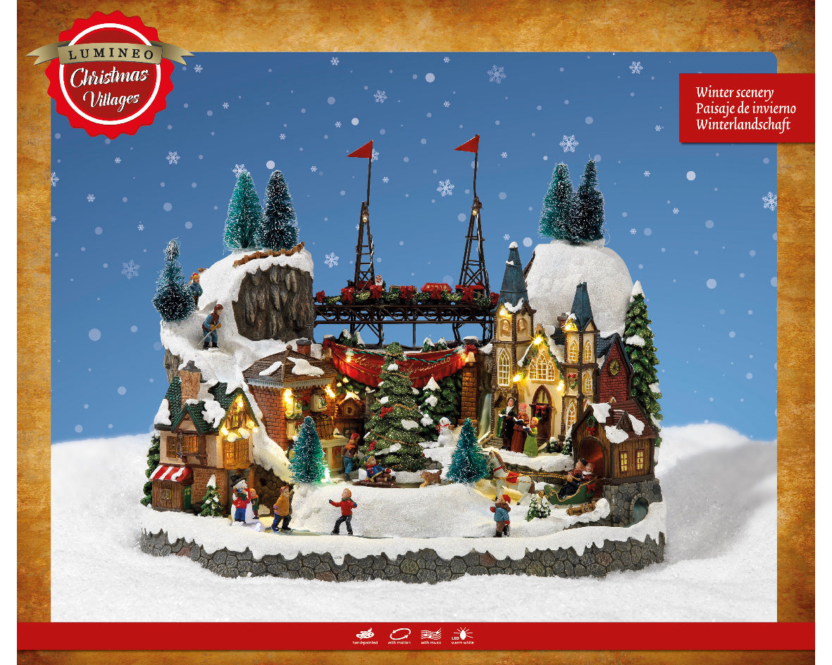 Pozytywka LED górska wioska XXL