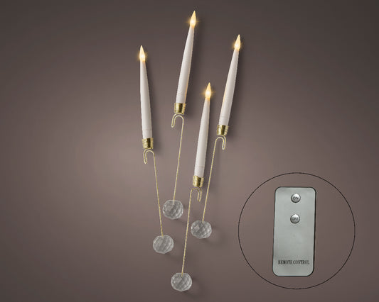 10x świeca LED 15 cm efekt płomienia - na baterie