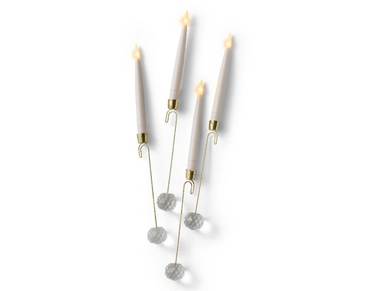 10x świeca LED 15 cm efekt płomienia - na baterie