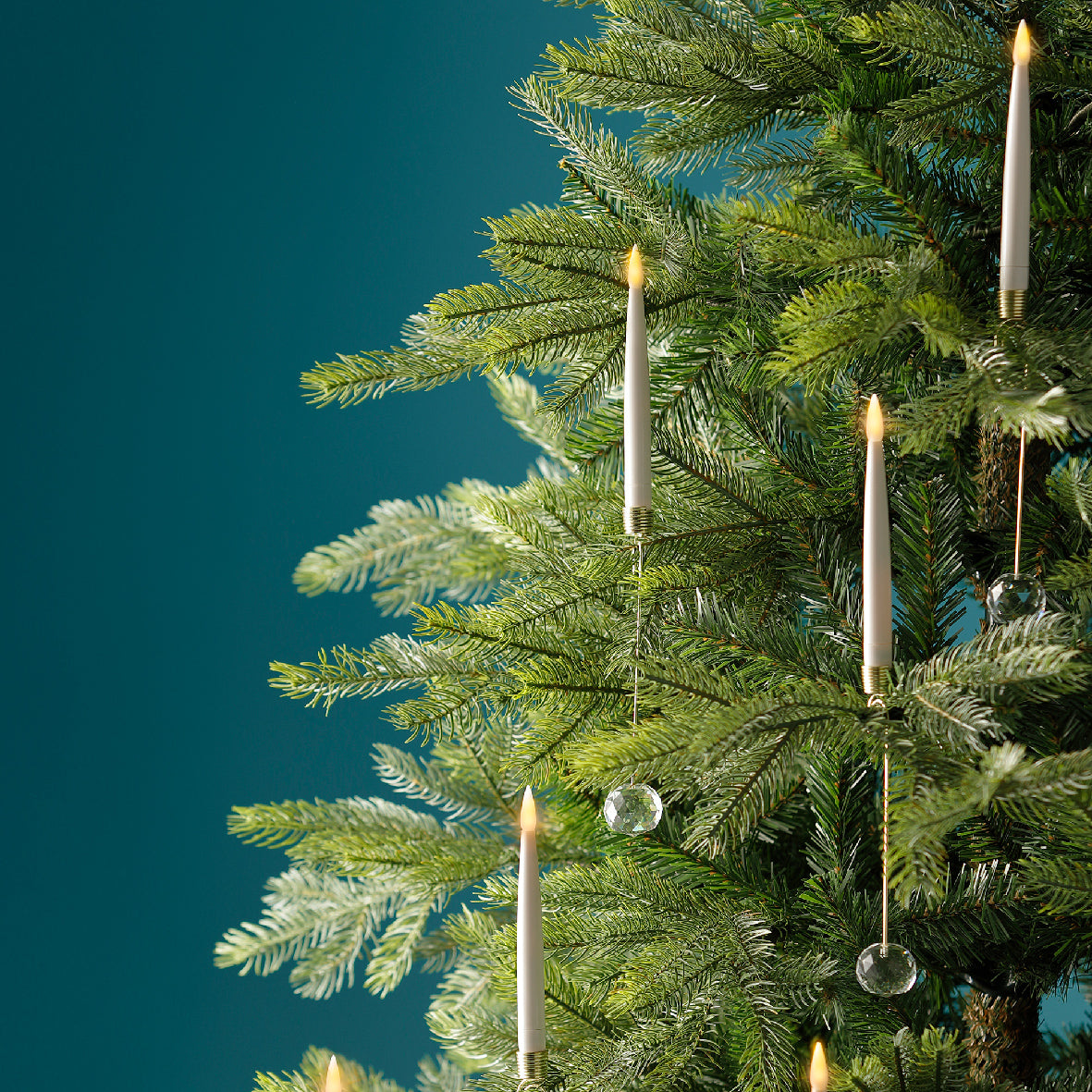 10x świeca LED 15 cm efekt płomienia - na baterie