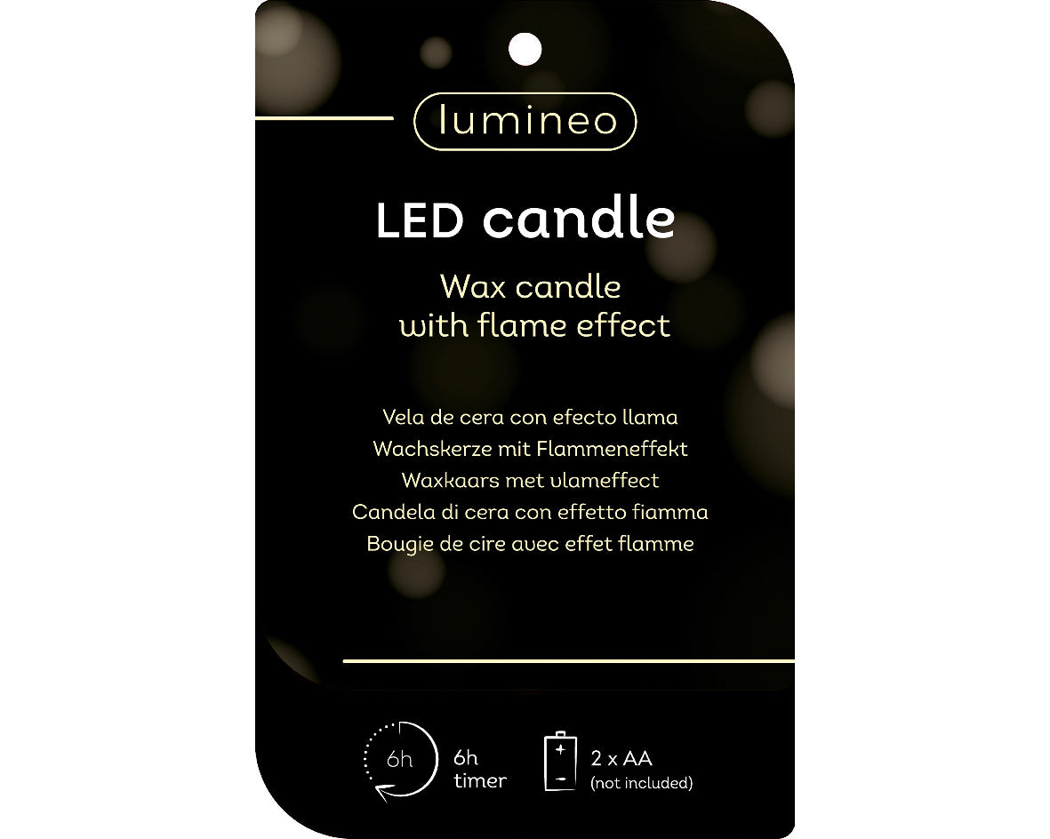 Świeca LED „Szyszka” kremowa 13,1 cm światło stałe