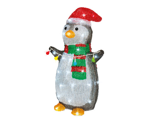 Pingwin świąteczny LED z efektem migania – 45 cm