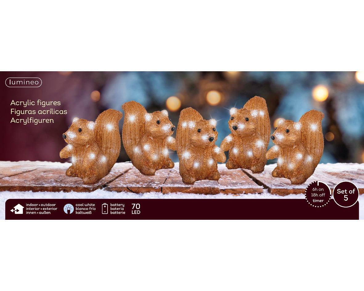 Zestaw Wiewiórki 2 m LED – na baterie