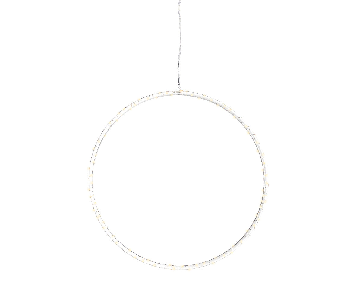 Wieniec akrylowy LED – 45 cm przezroczysty, na baterie, na zewnątrz