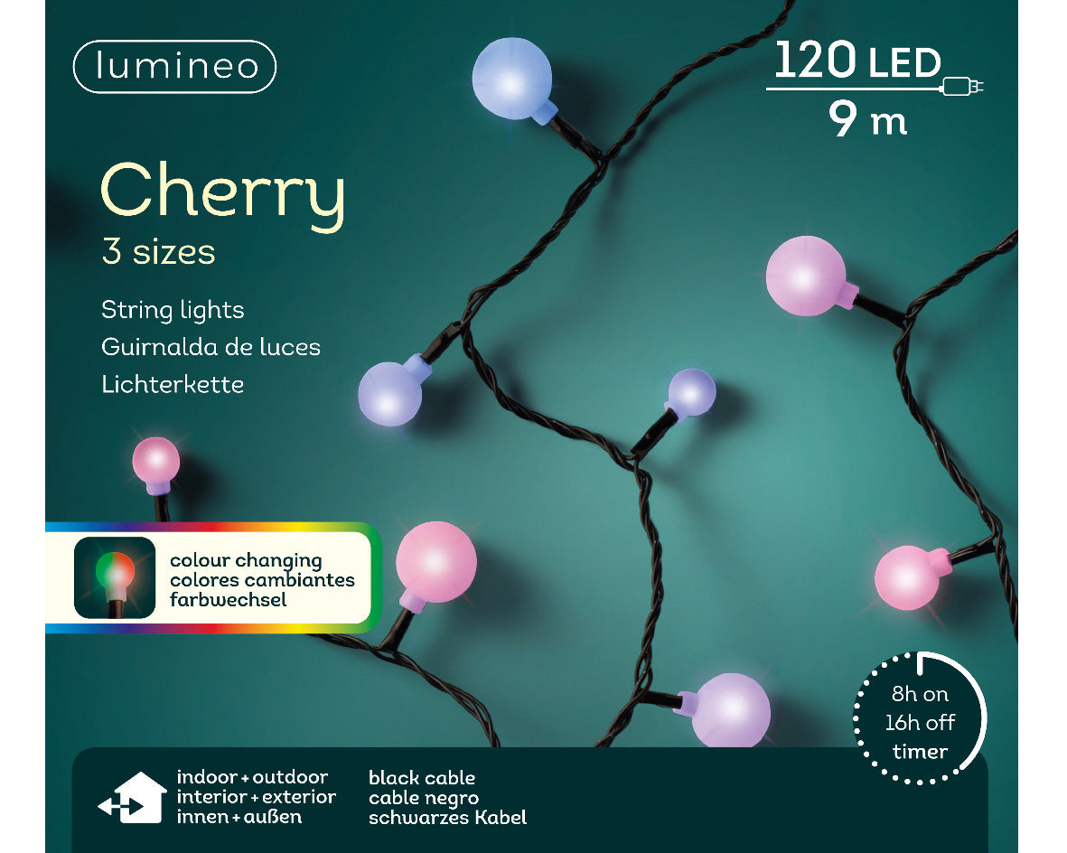 Lampki LED ''Wiśnie'' 120L – 9 m – Kolor zmienny