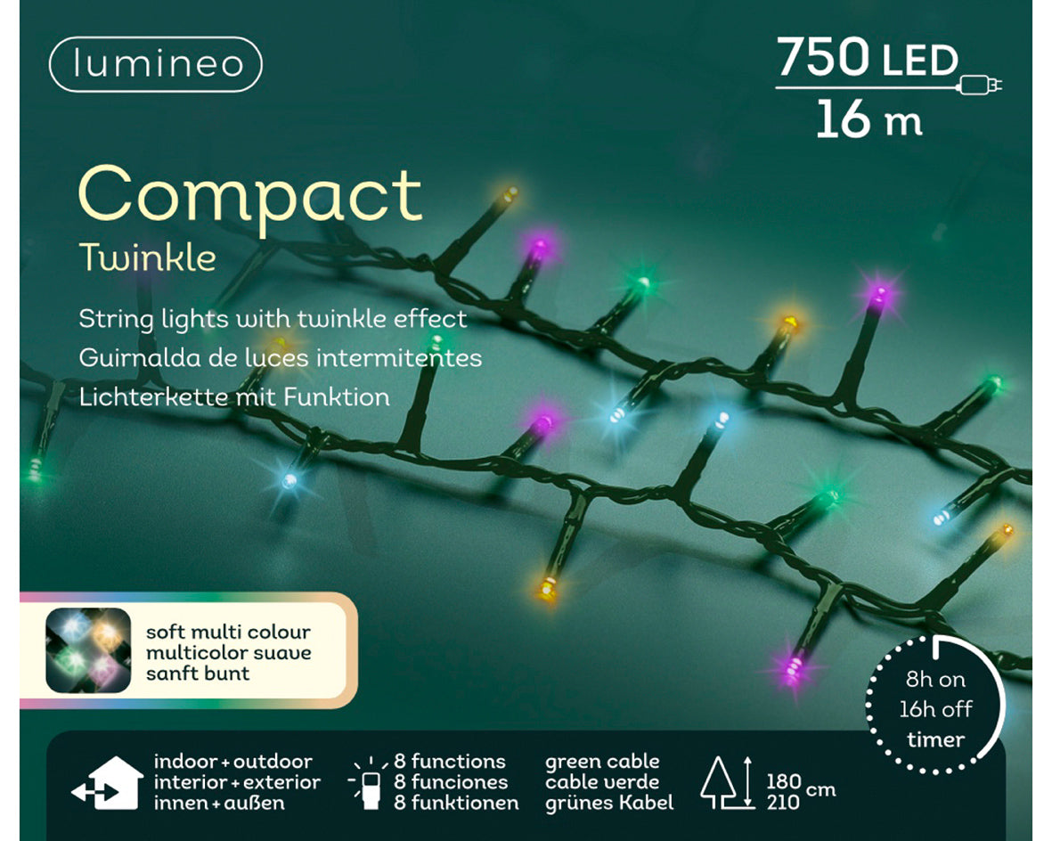Kompaktowe Lampki LED 750L - 16m kolorowe