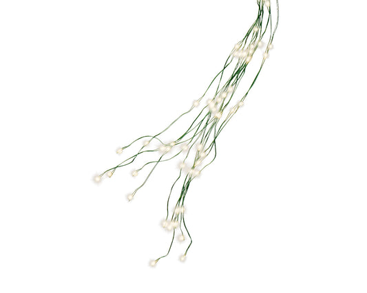 Ciepłe lampki choinkowe micro LED 2,1m FLASH na zielonym druciku