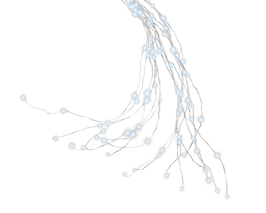 Zimne lampki choinkowe micro LED 2,4m FLASH na białym druciku