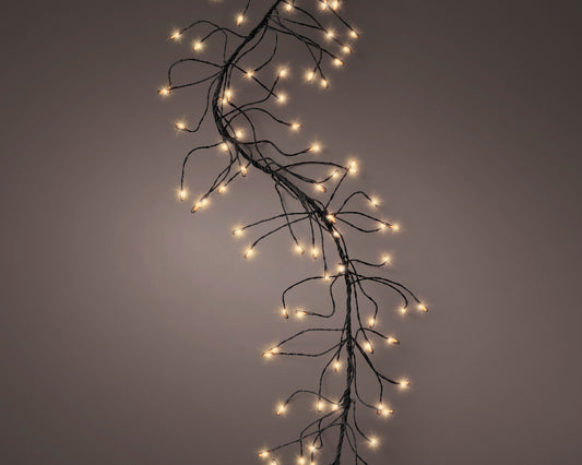 Jeżyki LED – super gęste 6m, czarny przewód (klasyczny ciepły kolor)