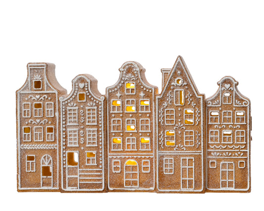 Piernikowy domek LED - 12 cm na baterie, do wnętrz