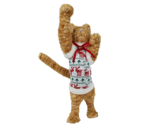 Pluszowy kotek w sweterku 57 cm