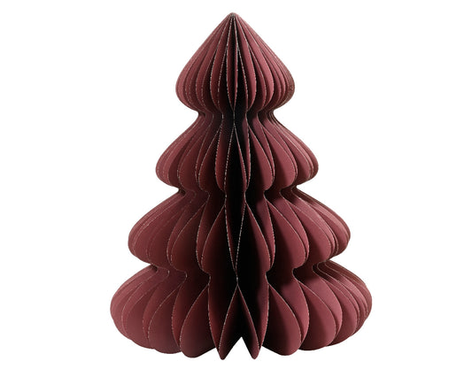 Papierowa choinka stojąca 60 cm bordowa XXL