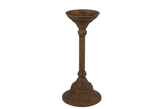 Świecznik metalowy Kolby S – rdzawy, 31,5 cm
