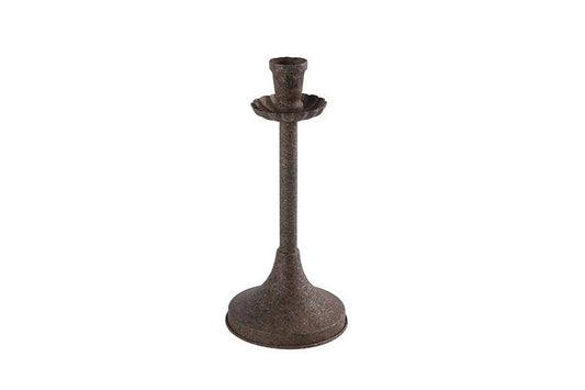 Świecznik metalowy S – rdzawy, 24,5 cm