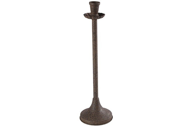 Świecznik metalowy L – rdzawy, 40 cm