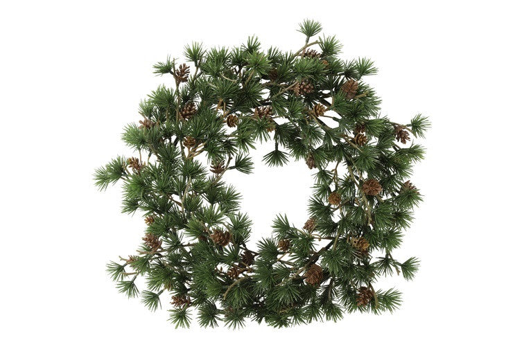 Wianek dekoracyjny S – podwójny, zielony, 35 cm