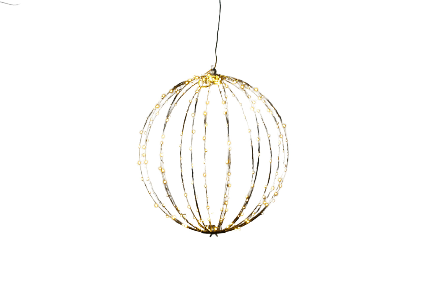 kula świetlna LED z timerem złota biel – srebrna, 30 cm