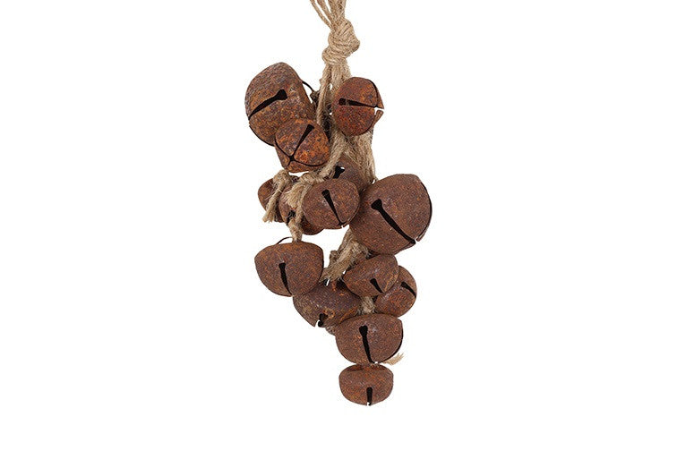 Zawieszka z dzwoneczkami rdzawa, 18 cm