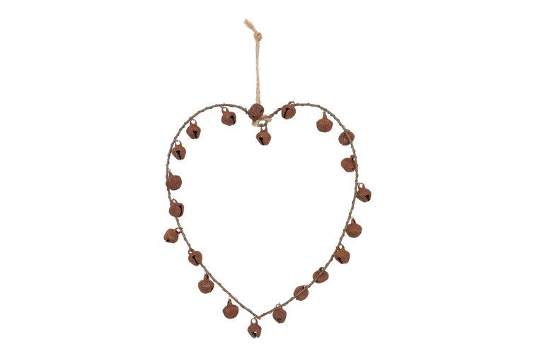 Zawieszka serce rdzawe, 15 cm