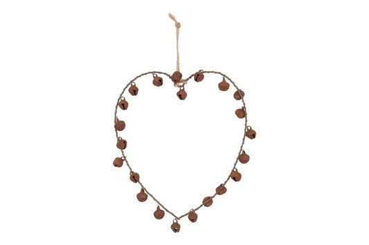 Zawieszka serce rdzawe, 15 cm