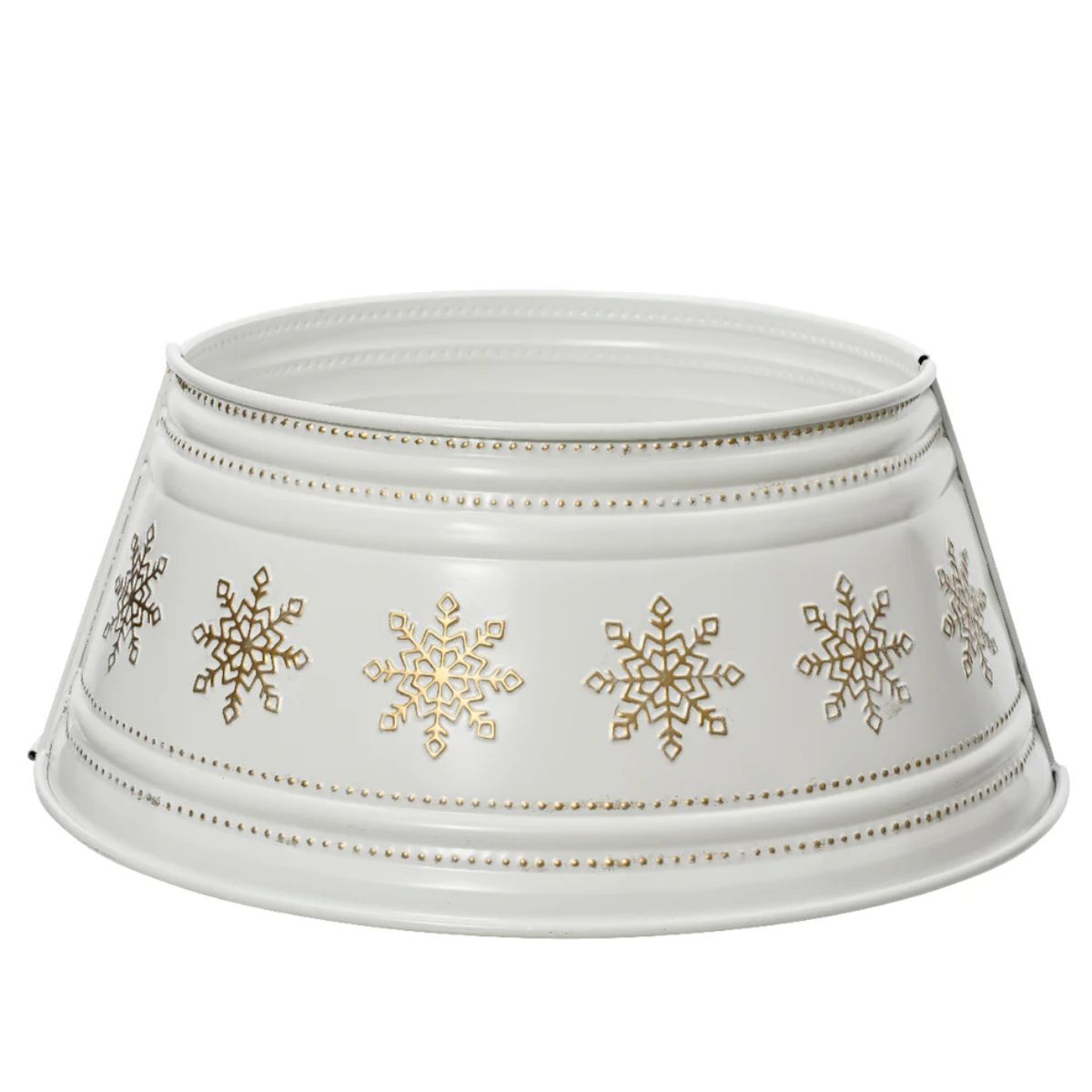 Osłona na stojak choinki „Biało-Złota” – 57 cm