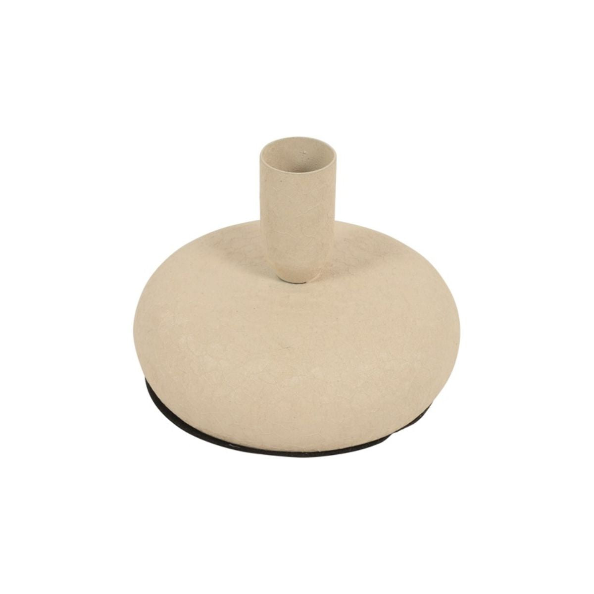 Świecznik w kształcie dysku - metalowy 11 cm
