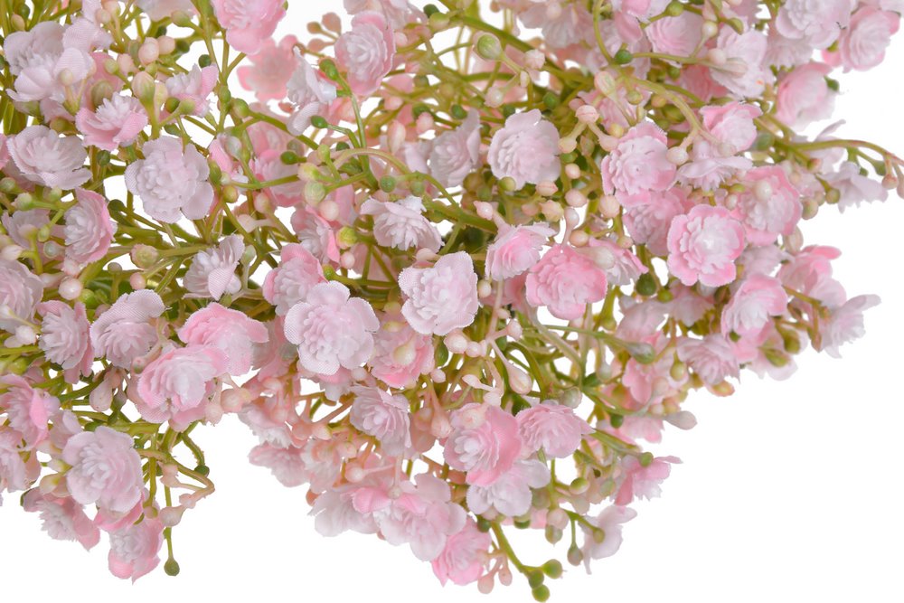 Wianek gipsówka 33 cm jasny róż