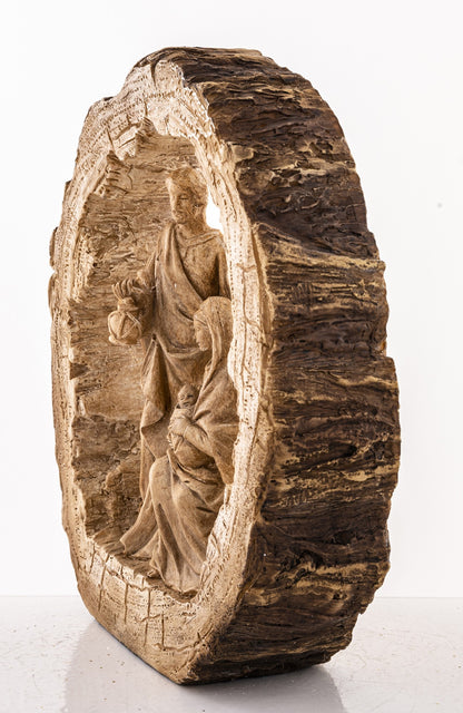 Szopka Bożonarodzeniowa w Ramie Drewnianej – 20 cm