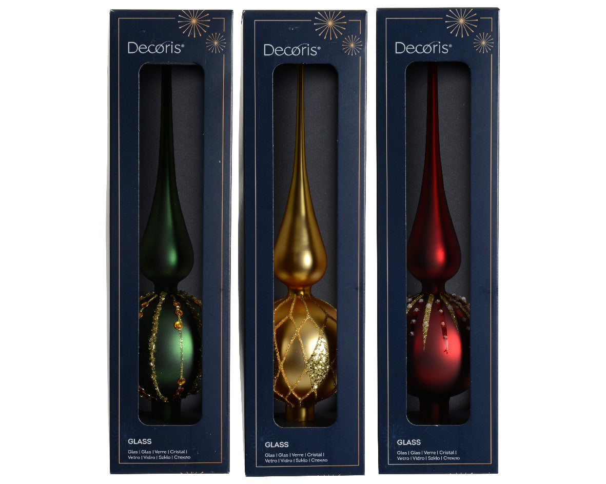 Szpic szklany na choinkę matowy