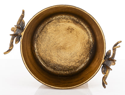 Osłonka Złota z Uchwytami w Kształcie Jelenia 22,5 cm