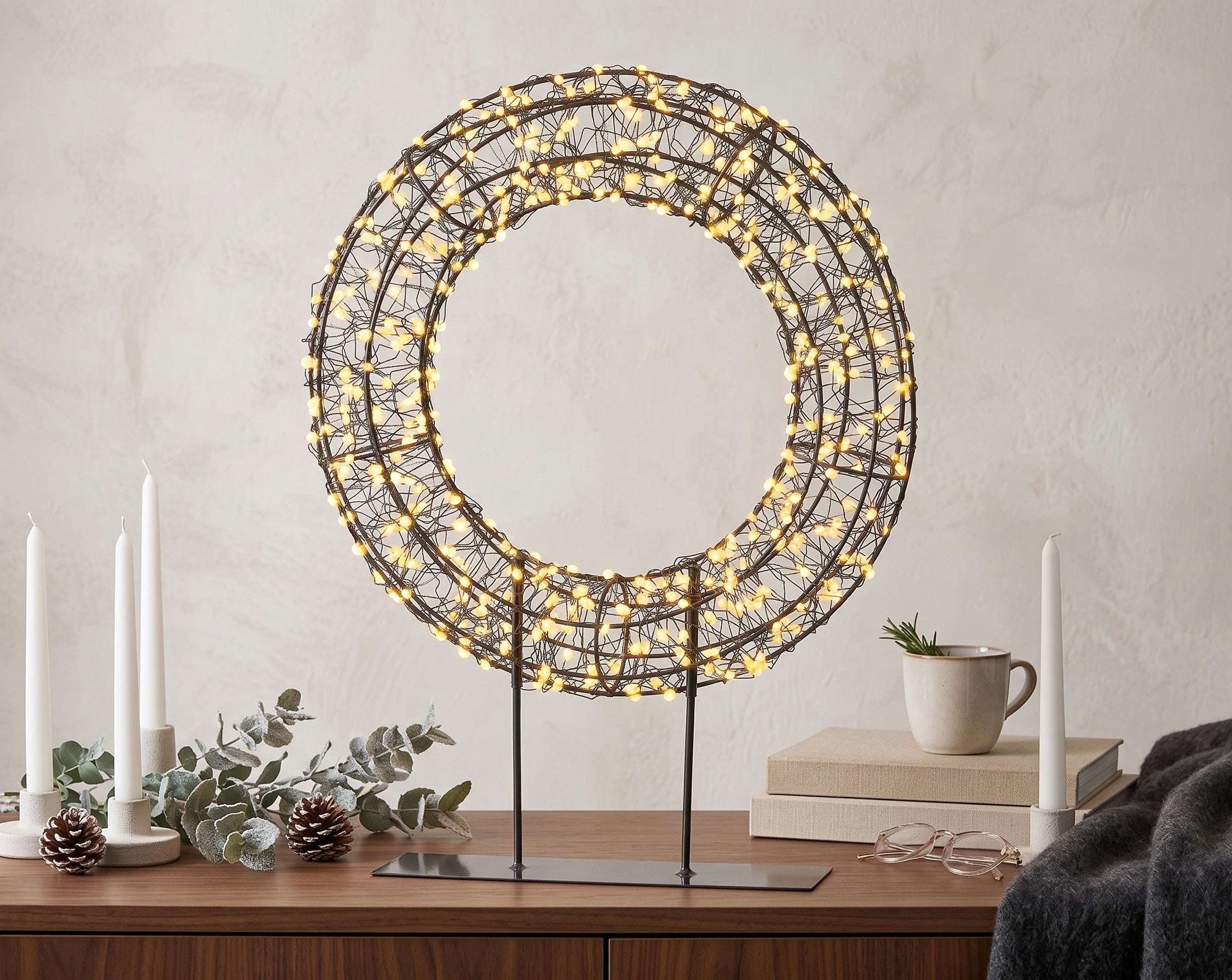Wianek LED stojący - 51 cm na zewnątrz