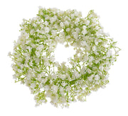 Wianek gipsówka 33 cm biały