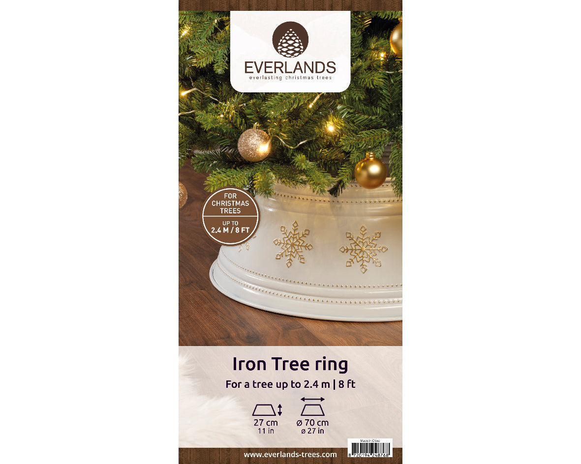 Osłona na stojak choinki „Biało-Złota” – 70 cm