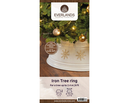 Osłona na stojak choinki „Biało-Złota” – 70 cm