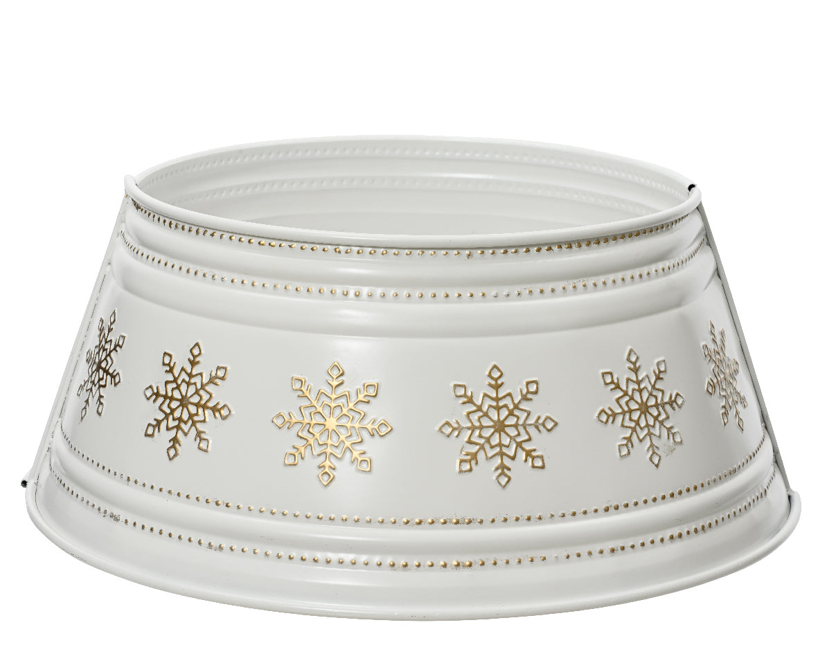 Osłona na stojak choinki „Biało-Złota” – 57 cm