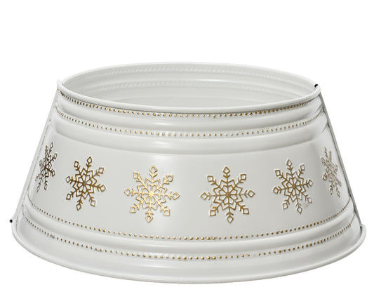 Osłona na stojak choinki „Biało-Złota” – 57 cm