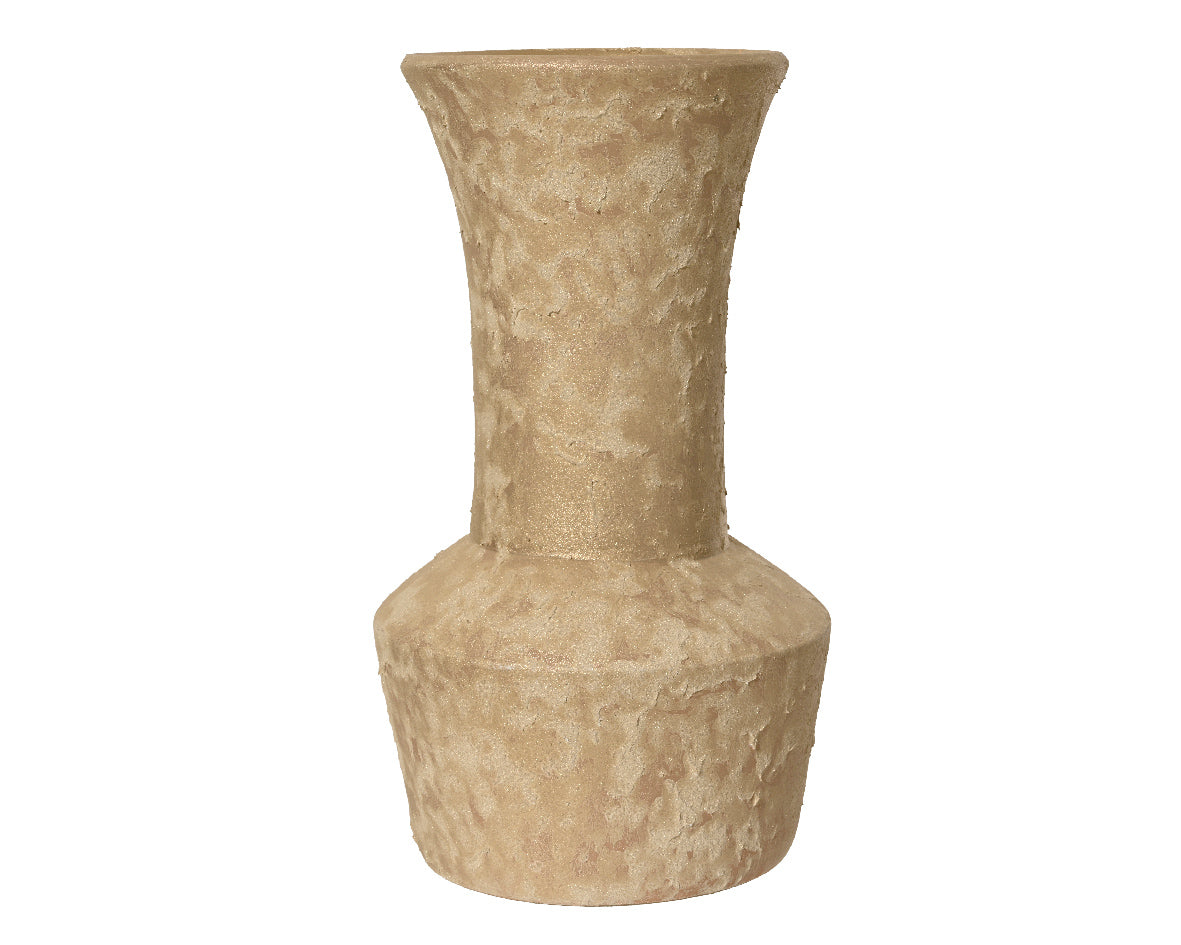 Wazon terakotowy ze złotym zdobieniem – 30 cm