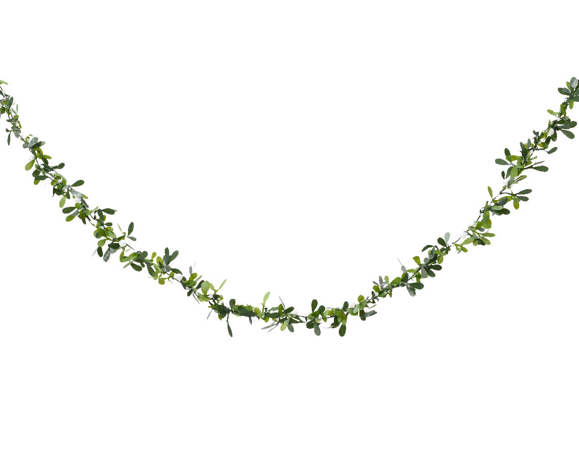 Girlanda świąteczna „Jemioła z perełkami” – 150 cm, zielona