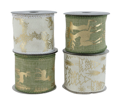 Wstążka Świąteczna 270 × 6,3 cm (4 różne wzory)