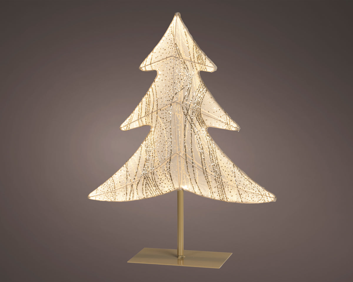 Choinka LED z tkaniny 53 cm – ciepłe białe światło