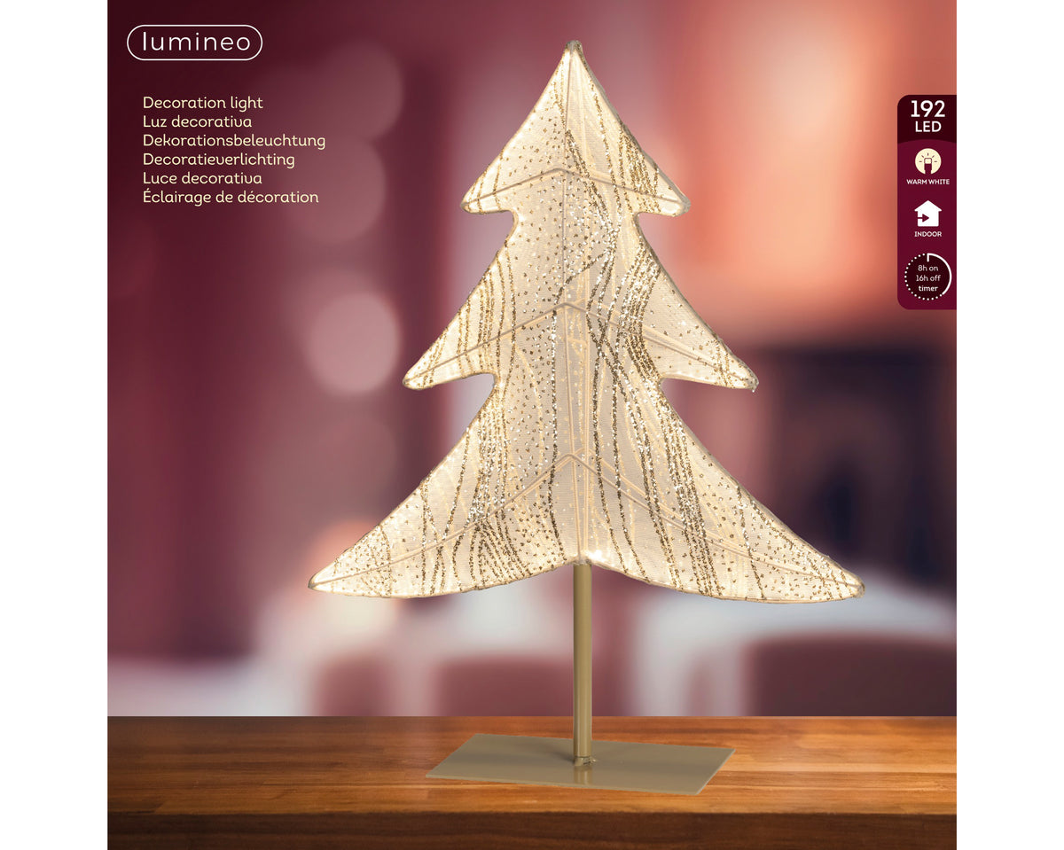 Choinka LED z tkaniny 53 cm – ciepłe białe światło