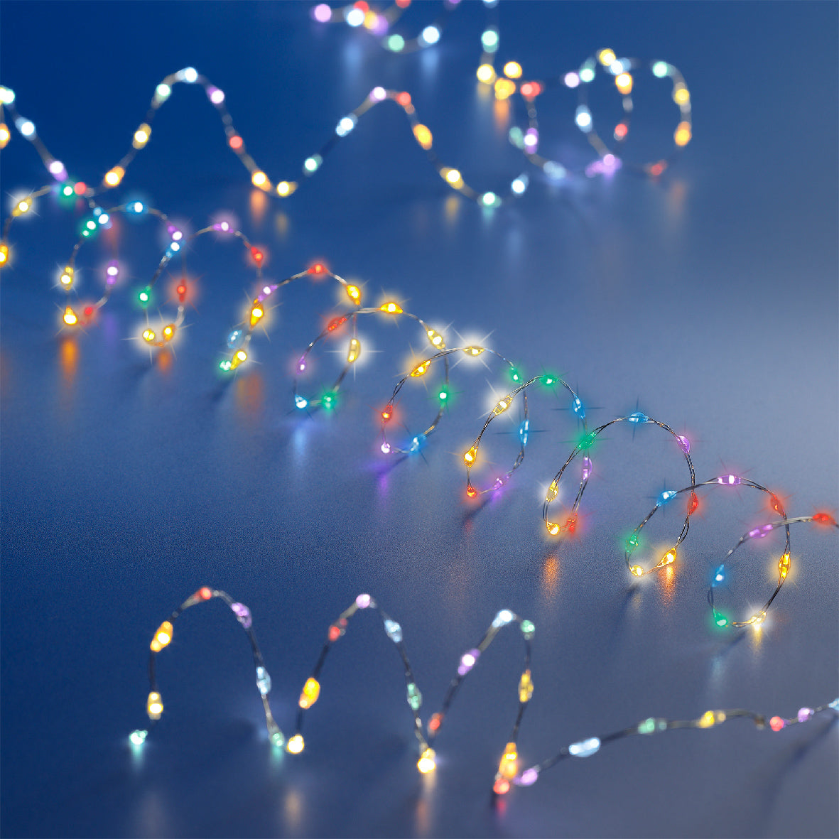 Lampki micro LED na baterie – 100 lampek na druciku kolorowe