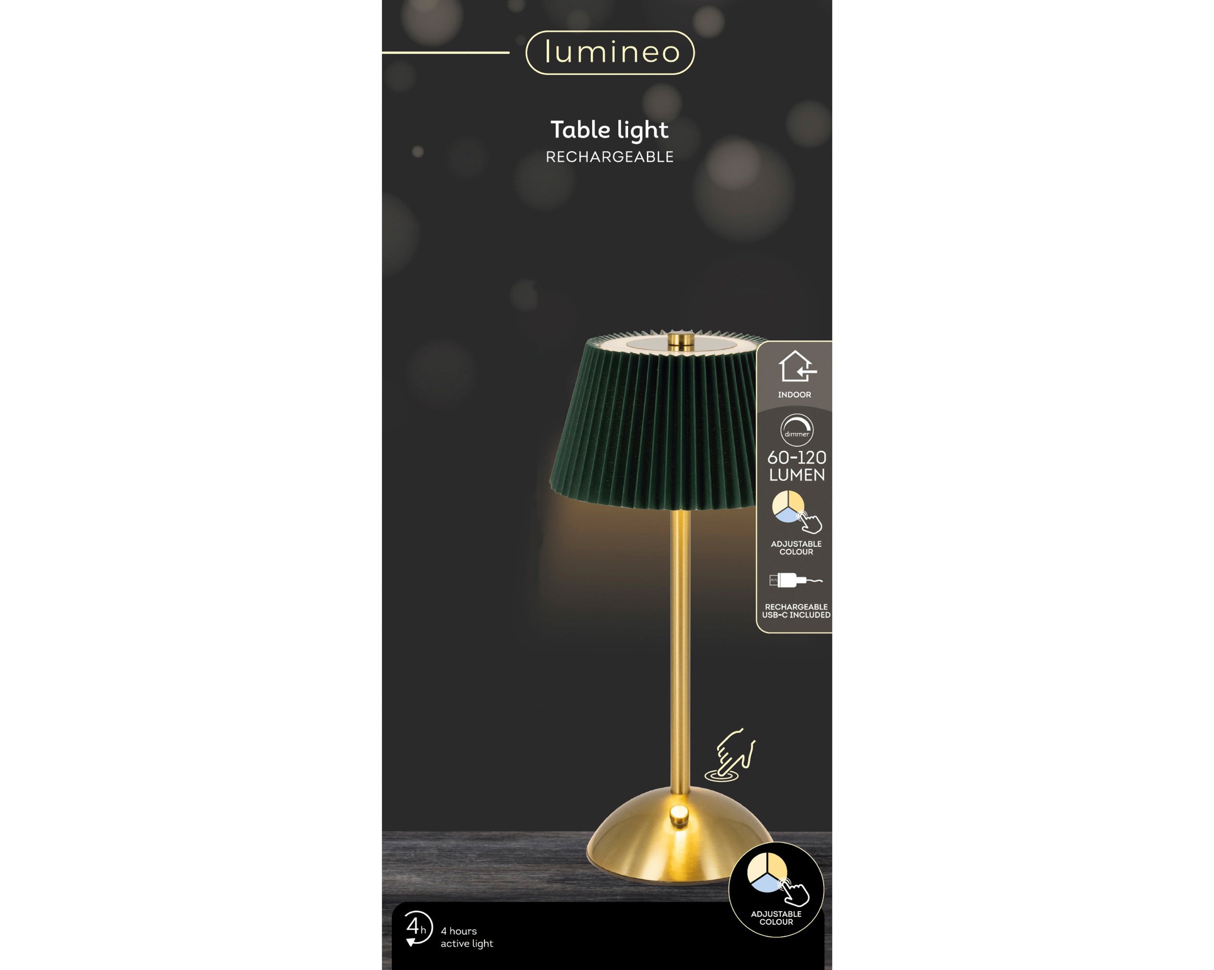 Lampka stołowa LED 30 cm zielona