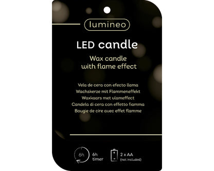 Świeca LED „Szyszka” kremowa 13,1 cm  światło stałe